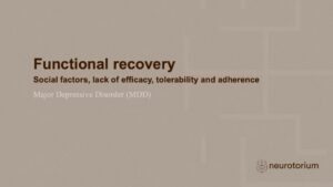 Major Depressive Disorder - Course Natural History and Prognosis - slide 21